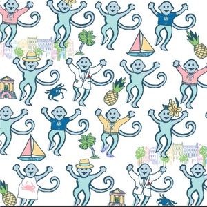 Roller Rabbit Charleston Monkeys Polo PJs XS